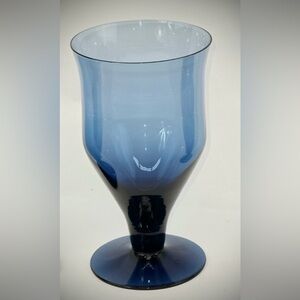 Denby Avanti Blue Water Goblets (9) 5 with stickers, 4 without stickers, EVC